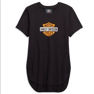 Harley Davidson Women's Logo Hi-Low Slim Fit Tee Size Medium